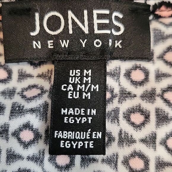 EC JONES NEW YORK SLEEVELESS IKAT CORAL COMBO W/ SIDE ZIPPER SZ.M - Picture 5 of 5